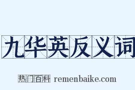 九华英反义词是什么意思的图片